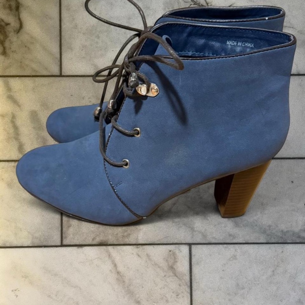 Avon Blue Lace-Up Boots